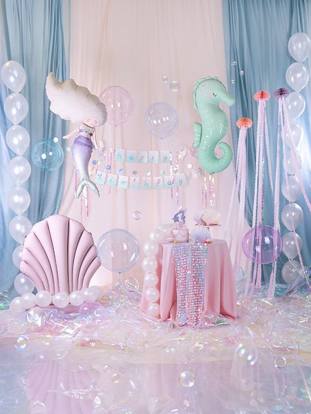Seahorse foil balloon 30 inch – under the sea party decor
