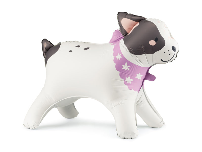 Standing bulldog foil balloon 28 inch – dog-themed party decoration