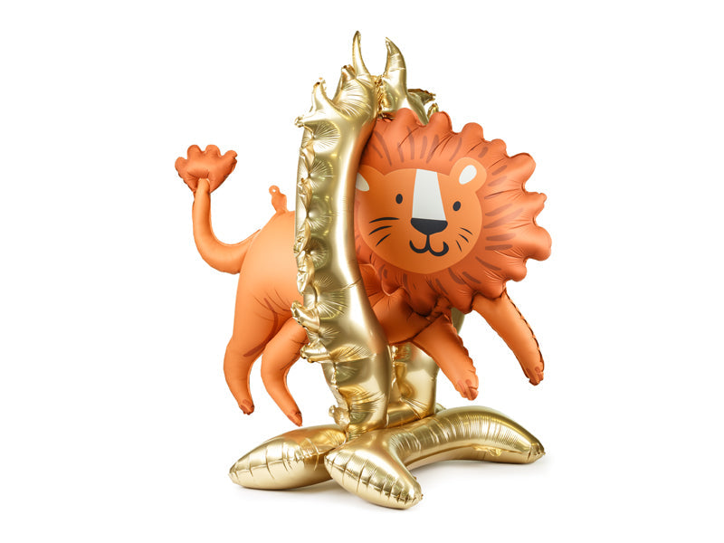 Standing lion foil balloon 30 inch โ jungle and safari party decoration