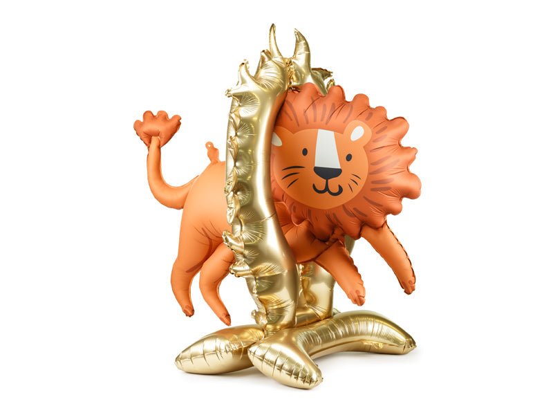 Standing lion foil balloon 30 inch – jungle and safari party decoration