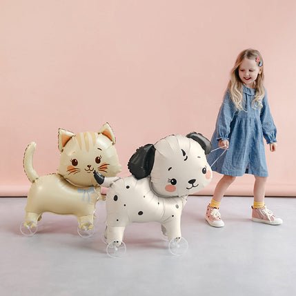 Cat on Wheels Foil Balloon 26 in. - PartyDeco USA (Air-fill Only)