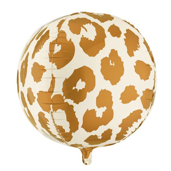 Cheetah Spots Ball Foil Orb Balloon 20 in. - PartyDeco USA