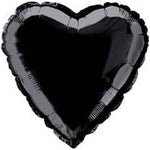 Black Heart Shaped Foil Balloon 9" (5 Units per package)