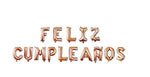 Rose Gold Feliz Cumpleaños Foil Balloons Mylar Kits 16”
