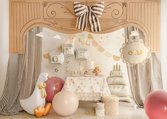 Cubes "ONE" Foil Balloon Set 21 in. - PartyDeco USA