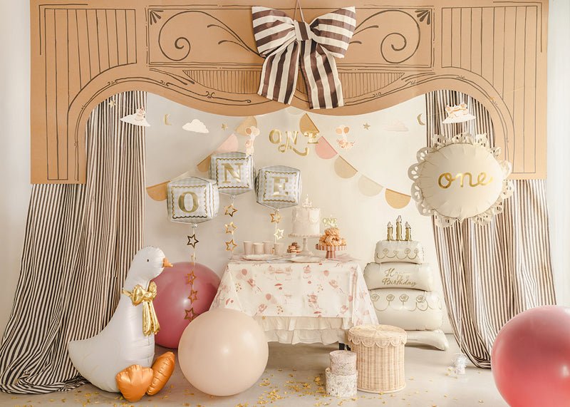 Cubes "ONE" Foil Balloon Set 21 in. - PartyDeco USA