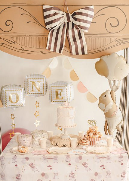 Cubes "ONE" Foil Balloon Set 21 in. - PartyDeco USA