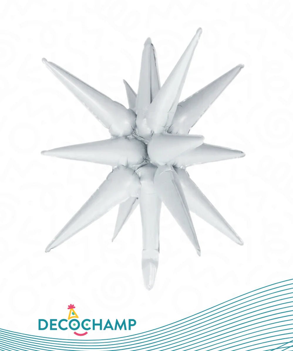 White Starburst 3D Deco champ 22"