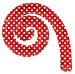 Red Polka 5-pack Kurly Spiral Foil 14" in