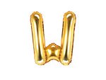 Gold Foil Letter W - 14 in. - PartyDeco USA