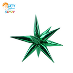 Starburst 3D Foil Balloon - 26 in. Green
