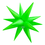 Non-Foil Starburst 3D Balloon -40in. Neon Electric Green