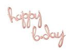 Happy Bday Script Foil Balloon - Rose Gold