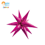 Starburst 3D Foil Balloon - 26 in. Hot Pink