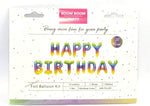 Rainbow Color Happy Birthday Foil Balloon Banner Mylar Kits 16"