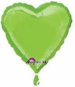 Lime Green Heart Shaped Foil Balloon 4" (5 Units per package)