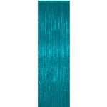 Turquoise Foil Door Curtain