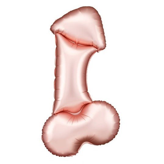 Penis Foil Balloon 44 in. PartyDeco USA (Rated R) - Rose Gold