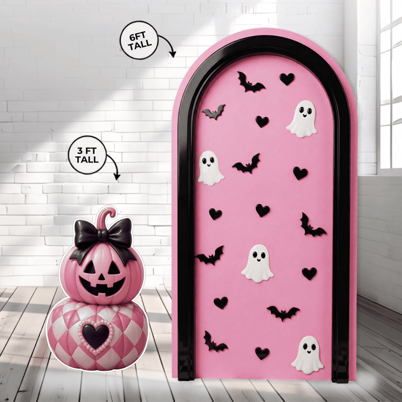 Premium Halloween Pink Backdrop Bundle