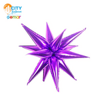 Starburst 3D Foil Balloon - 40 in. Purple