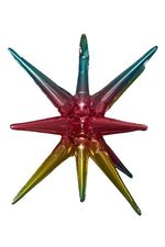 Starburst 3D Foil Balloon - 22" Rainbow