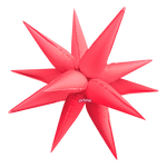 Non-Foil Starburst 3D Balloon -26in. Neon Electric Red