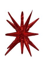 Starburst 3D Foil Balloon - 22" Red