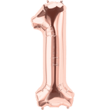 Number 1 Rose Gold - 14" in