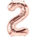 Number 2 Rose Gold - 14" in