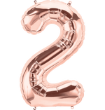 Number 2 Rose Gold - 34" in