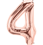 Number 4 Rose Gold - 14" in