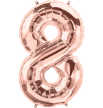 Number 8 Rose Gold - 14" in