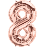 Number 8 Rose Gold - 14" in