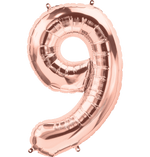 Number 9 Rose Gold - 14" in