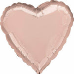 2 Heart Shaped Foil Balloon 18" in. Metallic Rose Gold