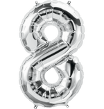 Number 8 Silver - 14" in