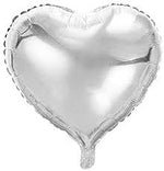 Silver Heart Shaped Foil Balloon 9" (5 Units per package)