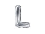 Silver Foil Letter L - 14 in. - PartyDeco USA