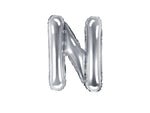 Silver Foil Letter N - 14 in. - PartyDeco USA