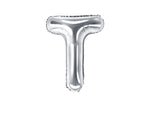Silver Foil Letter T - 14 in. - PartyDeco USA