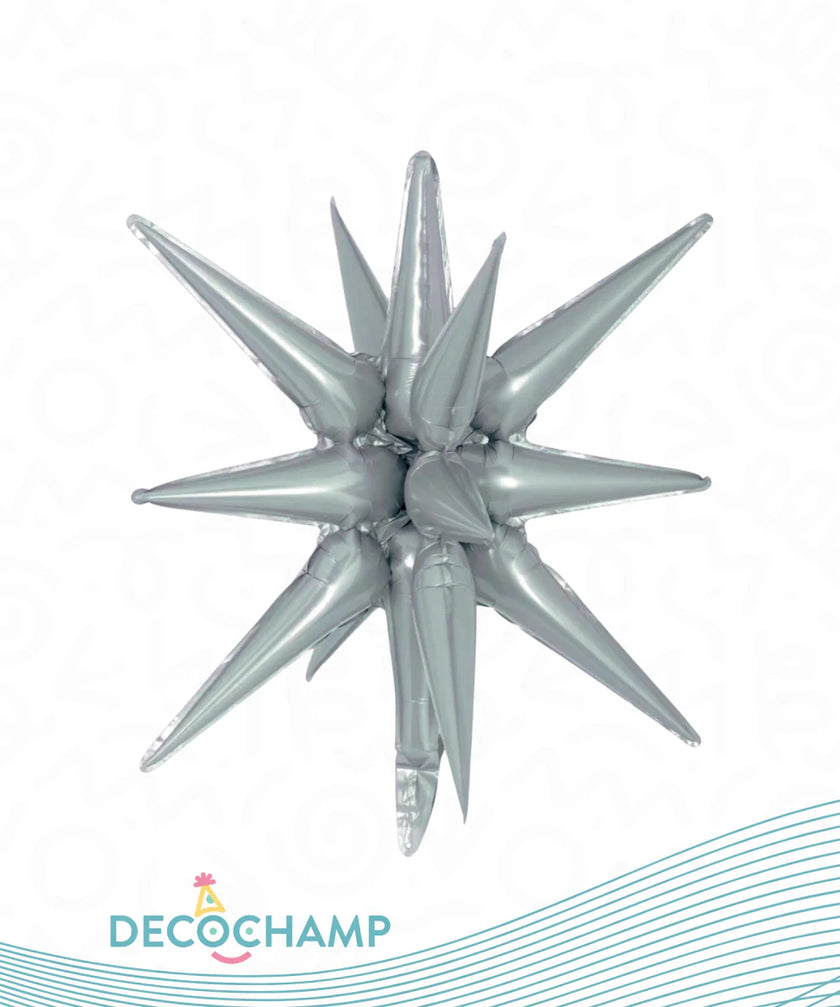 Grey Starburst 3D Deco champ 22"