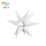 Starburst 3D Foil Balloon - 26 in. White