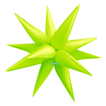 Non-Foil Starburst 3D Balloon -26in. Neon Electric Yellow