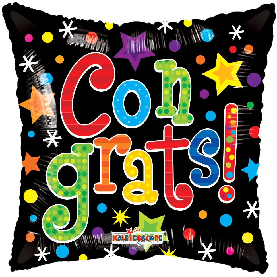 Colorful Congrats Gellibean Balloon 18"