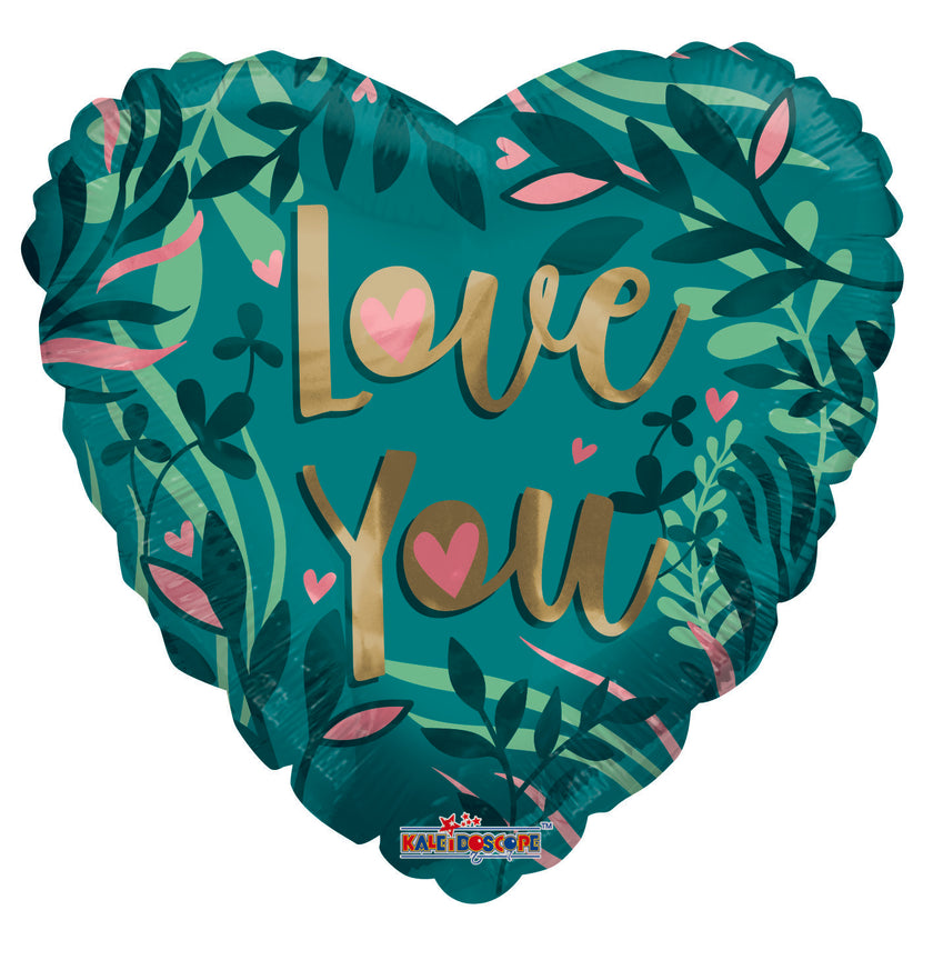 Love Green Foil Balloon 18"