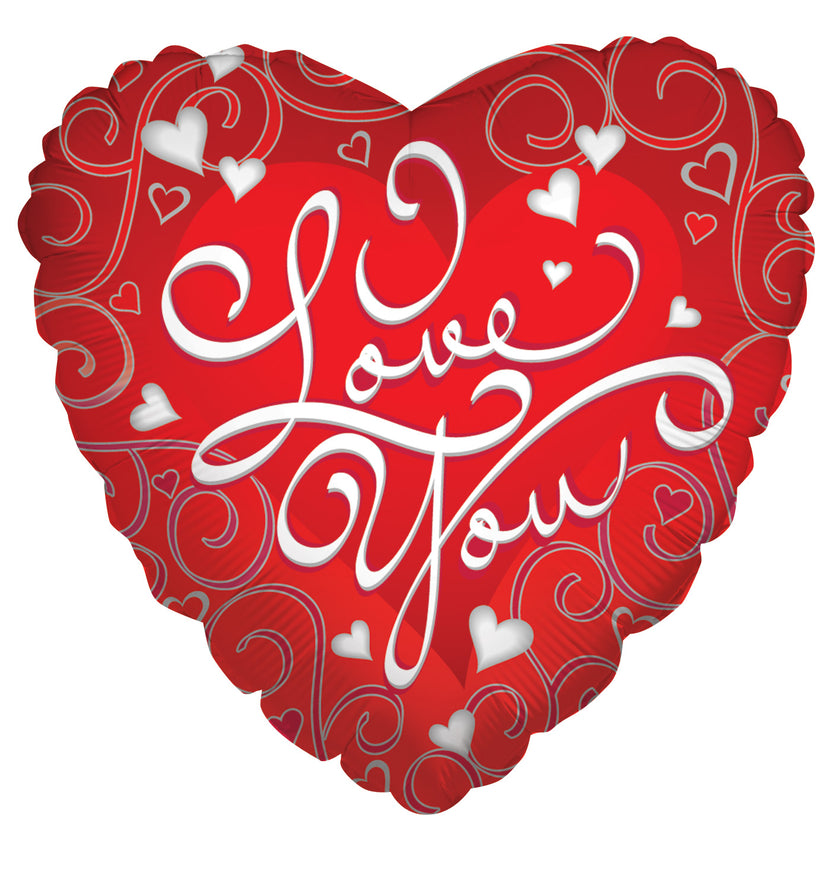 Love Silver Swirls – Single Pack 18"