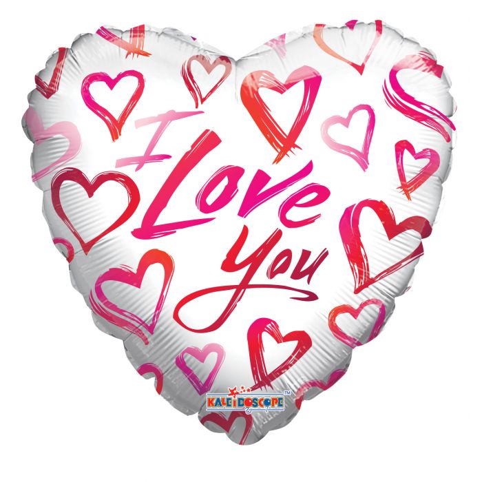 Silver Hearts Love (2 balloons per package) 9"