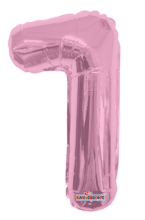 Numbers 0 to 9 Light Pink Foil Balloon 14"in (Chose Your Number)