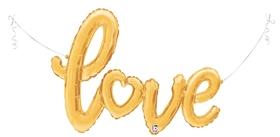 Love Script Betallic Gold 47"
