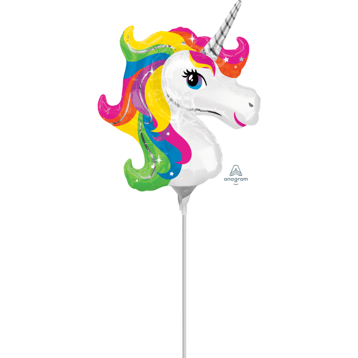 Mini Head Rainbow Unicorn 14"